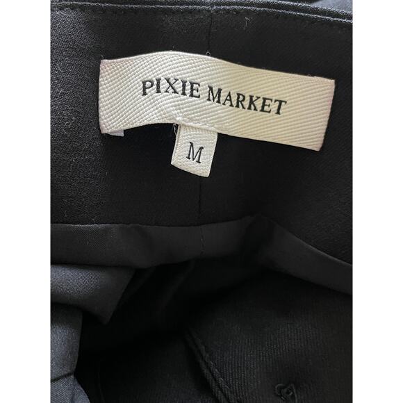 Pixie Market Black Vest Strapless Button Top - Picture 4 of 10